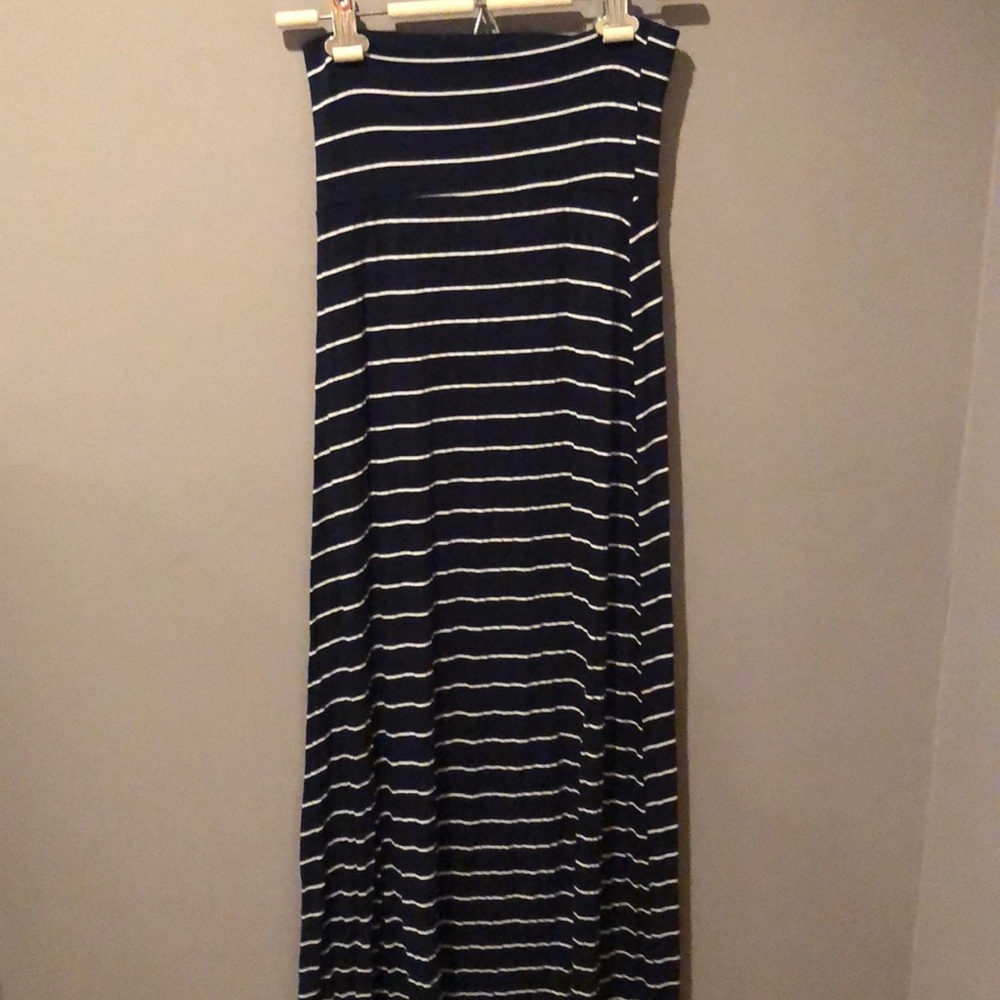 DNA Couture stripped maxi skirt